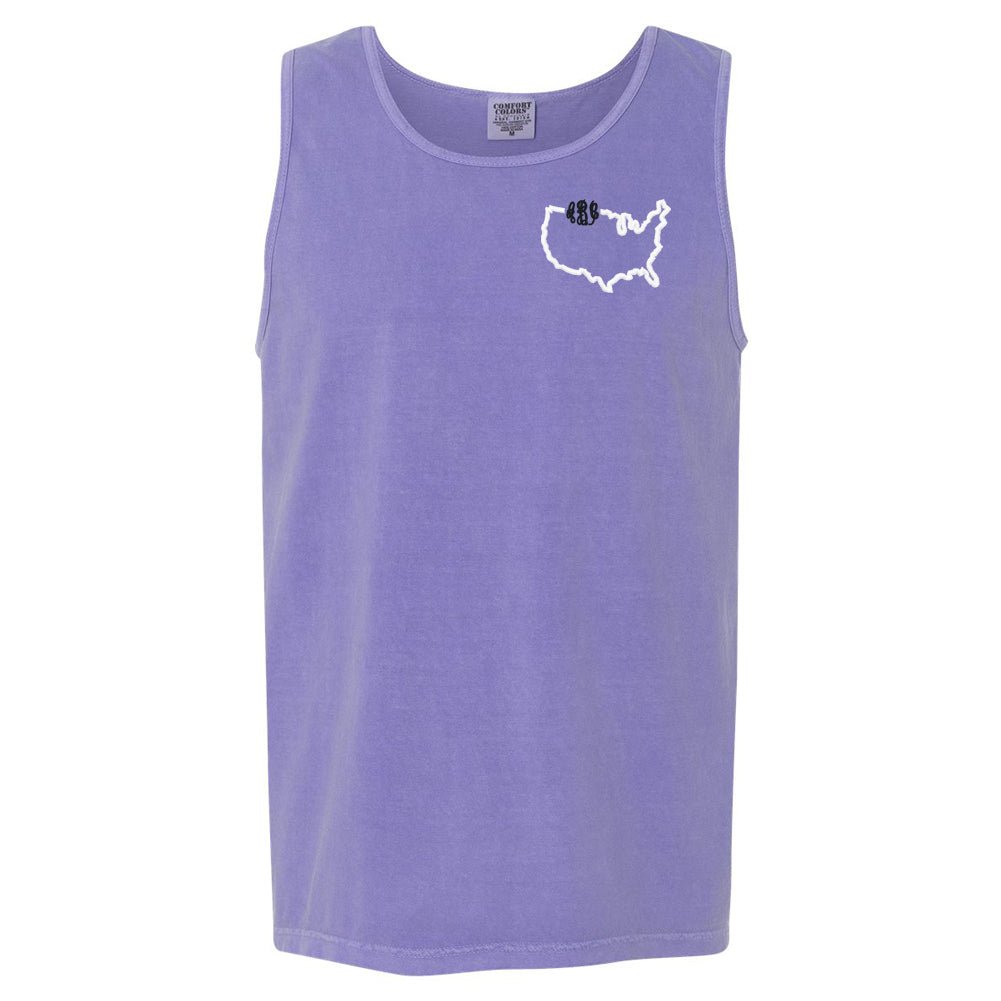 Monogrammed State Pride Comfort Colors Tank - United Monograms