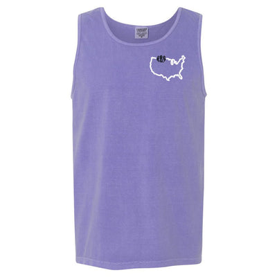 Monogrammed State Pride Comfort Colors Tank - United Monograms