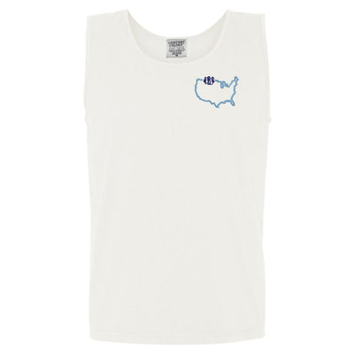 Monogrammed State Pride Comfort Colors Tank - United Monograms