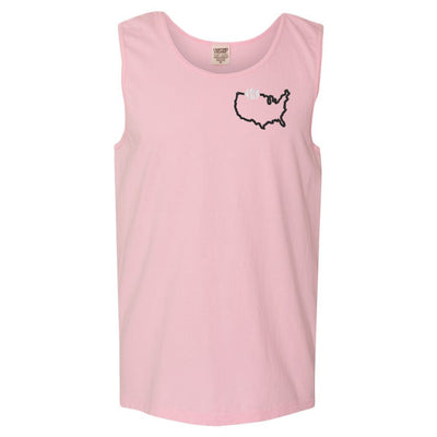 Monogrammed State Pride Comfort Colors Tank - United Monograms