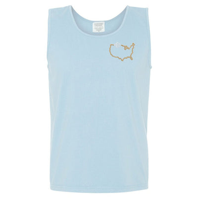 Monogrammed State Pride Comfort Colors Tank - United Monograms