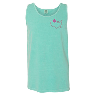 Monogrammed State Pride Comfort Colors Tank - United Monograms