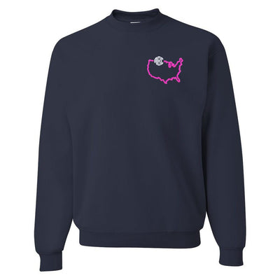 Monogrammed State Pride Crewneck Sweatshirt - United Monograms