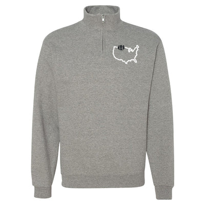 Monogrammed State Pride Quarter Zip Sweatshirt - United Monograms