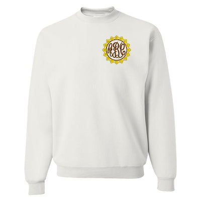 Monogrammed Sunflower Crewneck Sweatshirt - United Monograms