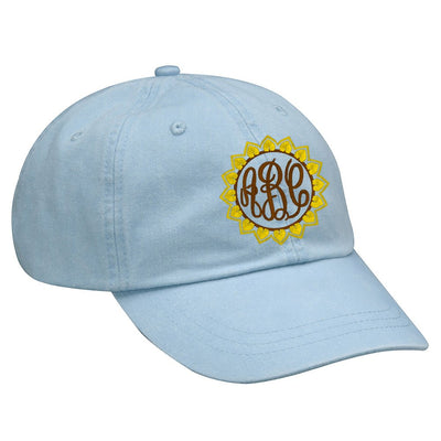 Monogrammed Sunflower Hat - United Monograms