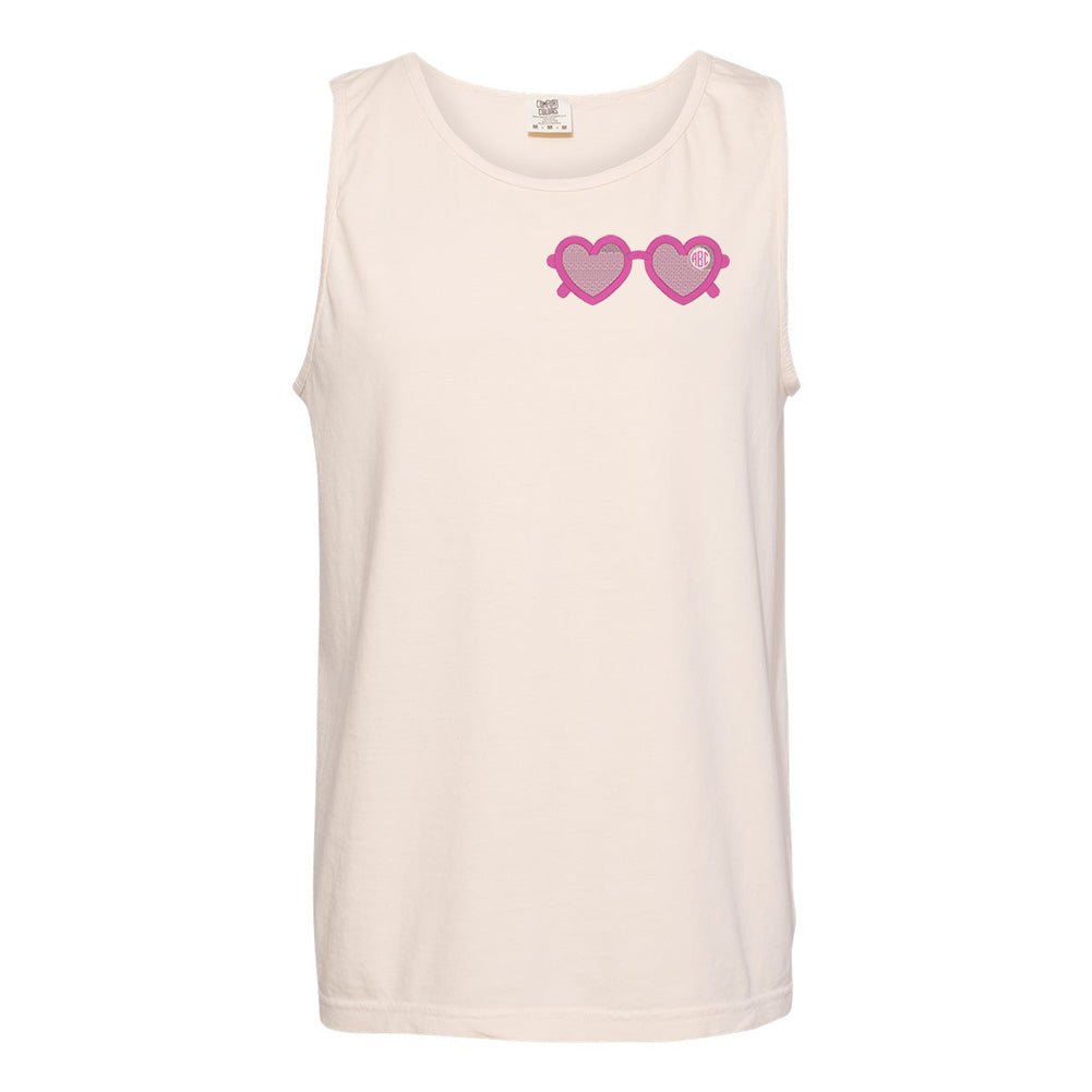 Monogrammed Sunglasses Comfort Colors Tank Top - United Monograms