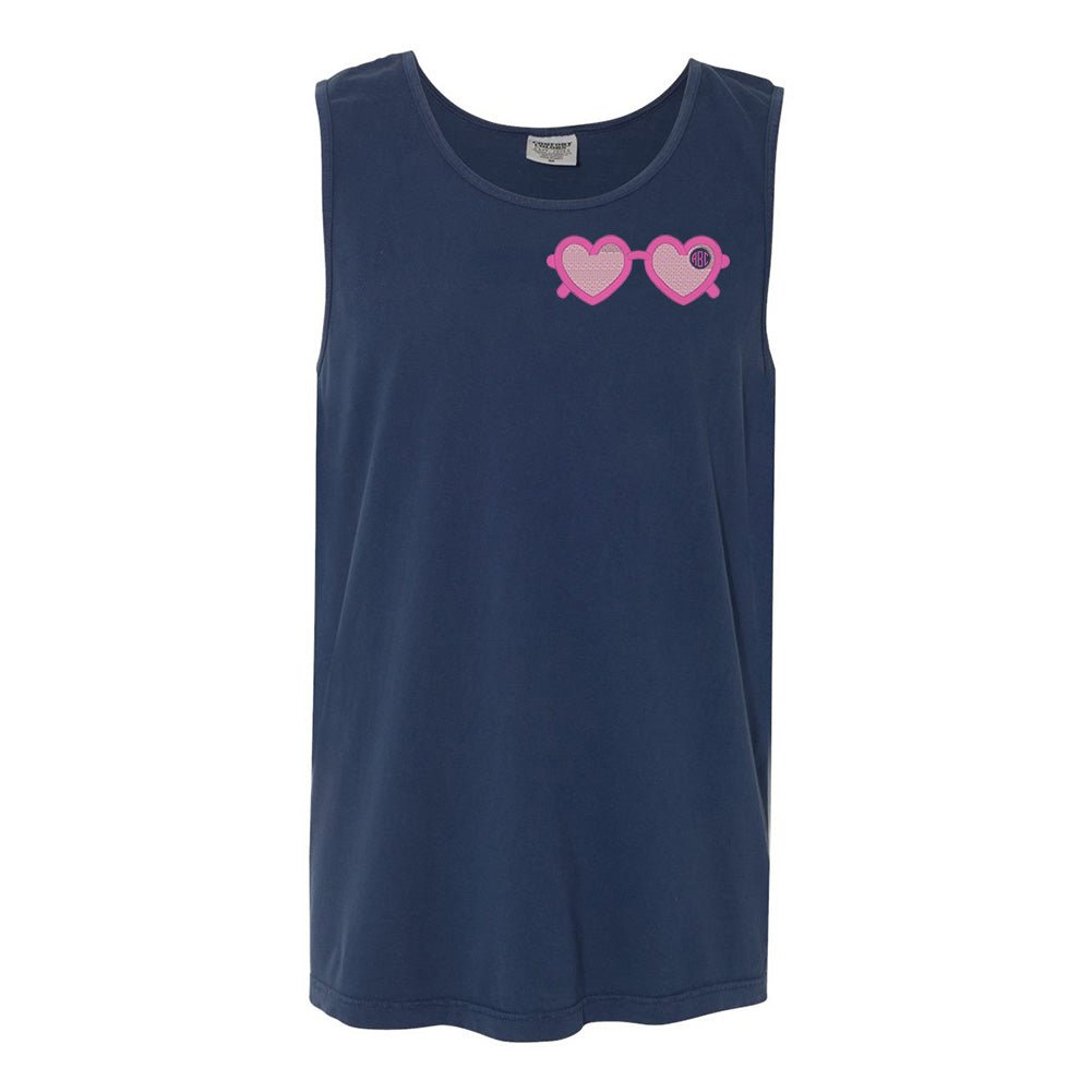 Monogrammed Sunglasses Comfort Colors Tank Top - United Monograms