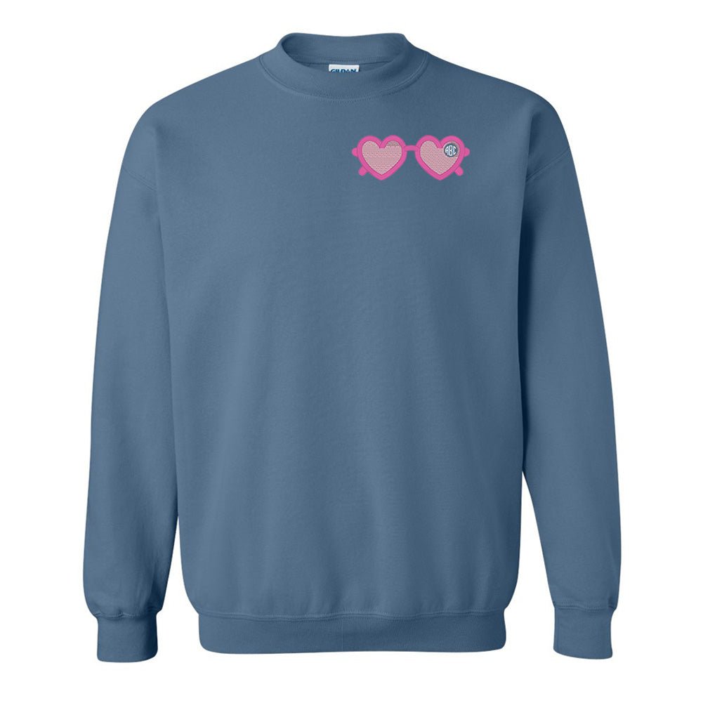 Monogrammed Sunglasses Crewneck Sweatshirt - United Monograms