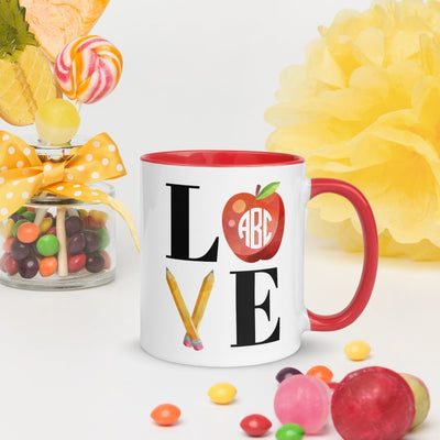Monogrammed 'Teacher Love' Mug - United Monograms