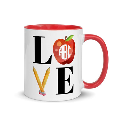 Monogrammed 'Teacher Love' Mug - United Monograms