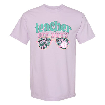 Monogrammed 'Teacher Off Duty' T-Shirt - United Monograms
