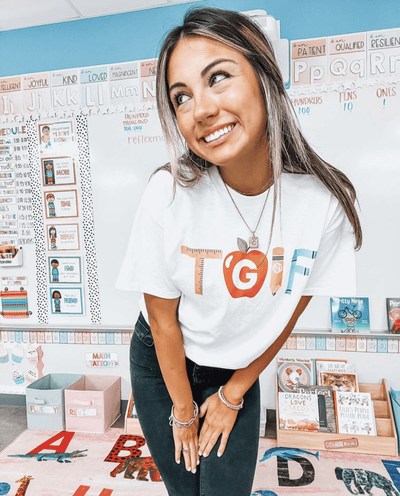 Monogrammed 'Teacher TGIF' Basic T-Shirt - United Monograms