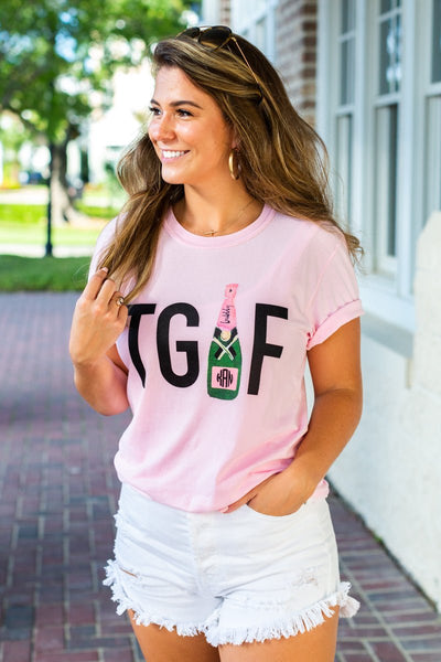 Monogrammed 'TGIF' Tee - United Monograms