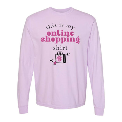 Monogrammed 'This Is My Online Shopping Shirt' Long Sleeve T-Shirt - United Monograms