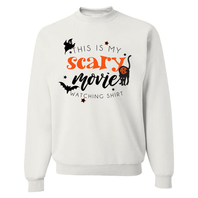 Monogrammed 'This Is My Scary Movie Watching Shirt' Crewneck Sweatshirt - United Monograms