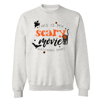 Monogrammed 'This Is My Scary Movie Watching Shirt' Crewneck Sweatshirt - United Monograms