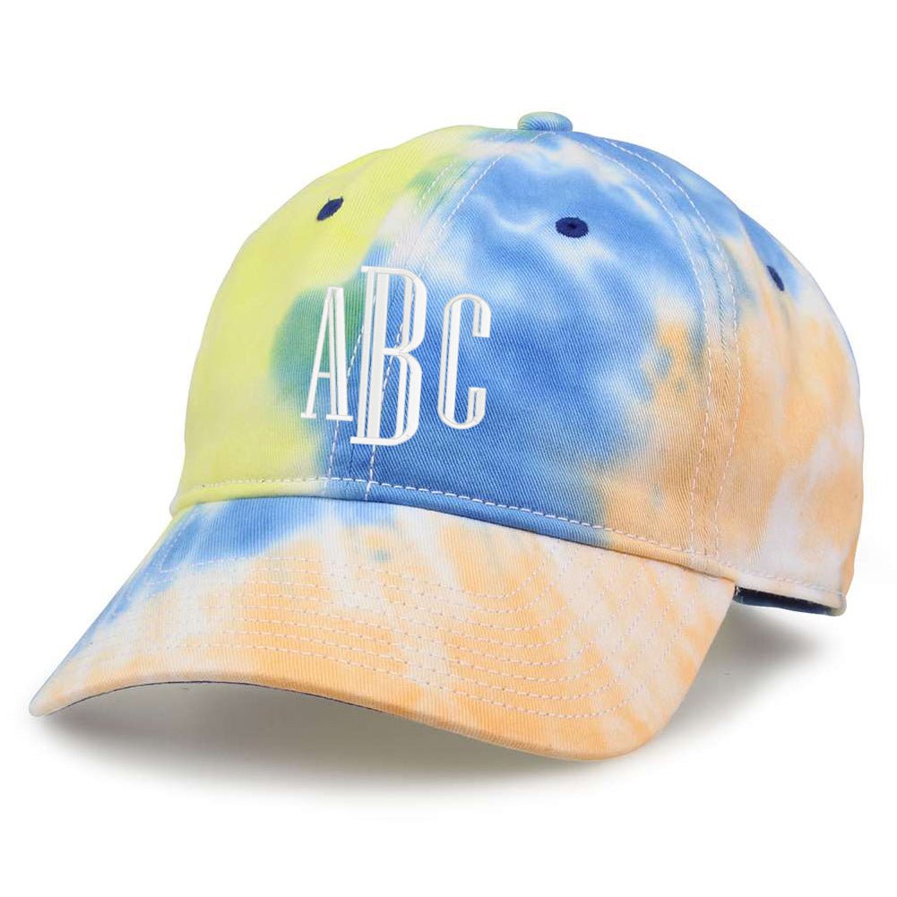 Monogrammed Tie Dye Baseball Hat - United Monograms