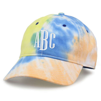 Monogrammed Tie Dye Baseball Hat - United Monograms