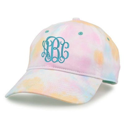 Monogrammed Tie Dye Baseball Hat - United Monograms