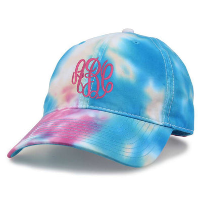 Monogrammed Tie Dye Baseball Hat - United Monograms