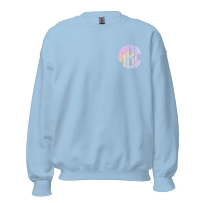 Monogrammed 'Tie Dye' Big Print Crewneck Sweatshirt - United Monograms