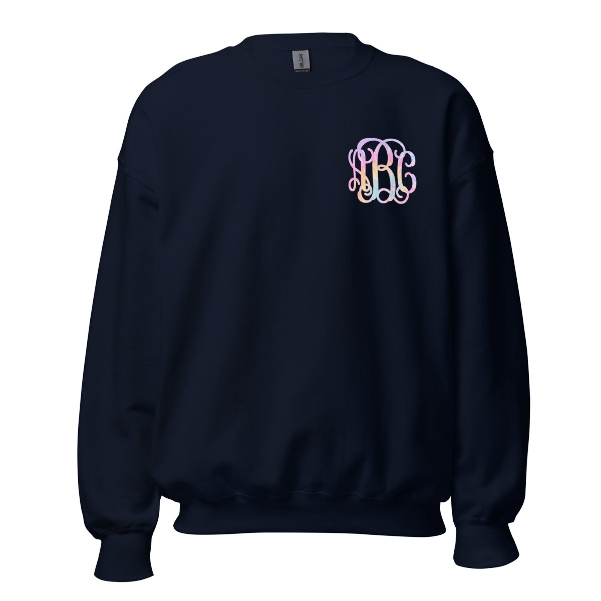 Monogrammed 'Tie Dye' Big Print Crewneck Sweatshirt - United Monograms