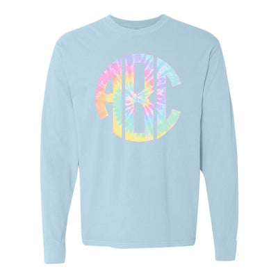 Monogrammed 'Tie Dye' Big Print Long Sleeve T-Shirt - United Monograms