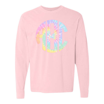 Monogrammed 'Tie Dye' Big Print Long Sleeve T-Shirt - United Monograms