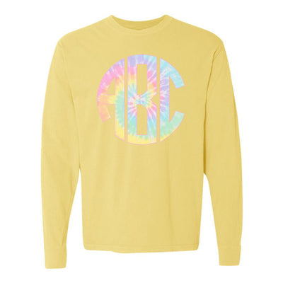 Monogrammed 'Tie Dye' Big Print Long Sleeve T-Shirt - United Monograms