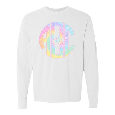 Monogrammed 'Tie Dye' Big Print Long Sleeve T-Shirt - United Monograms
