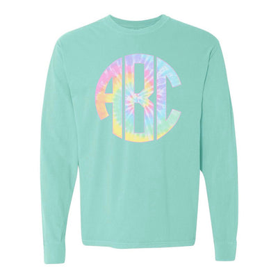 Monogrammed 'Tie Dye' Big Print Long Sleeve T-Shirt - United Monograms