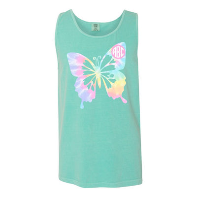 Monogrammed 'Tie Dye Butterfly' Comfort Colors Tank Top - United Monograms