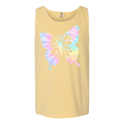 Monogrammed 'Tie Dye Butterfly' Comfort Colors Tank Top - United Monograms