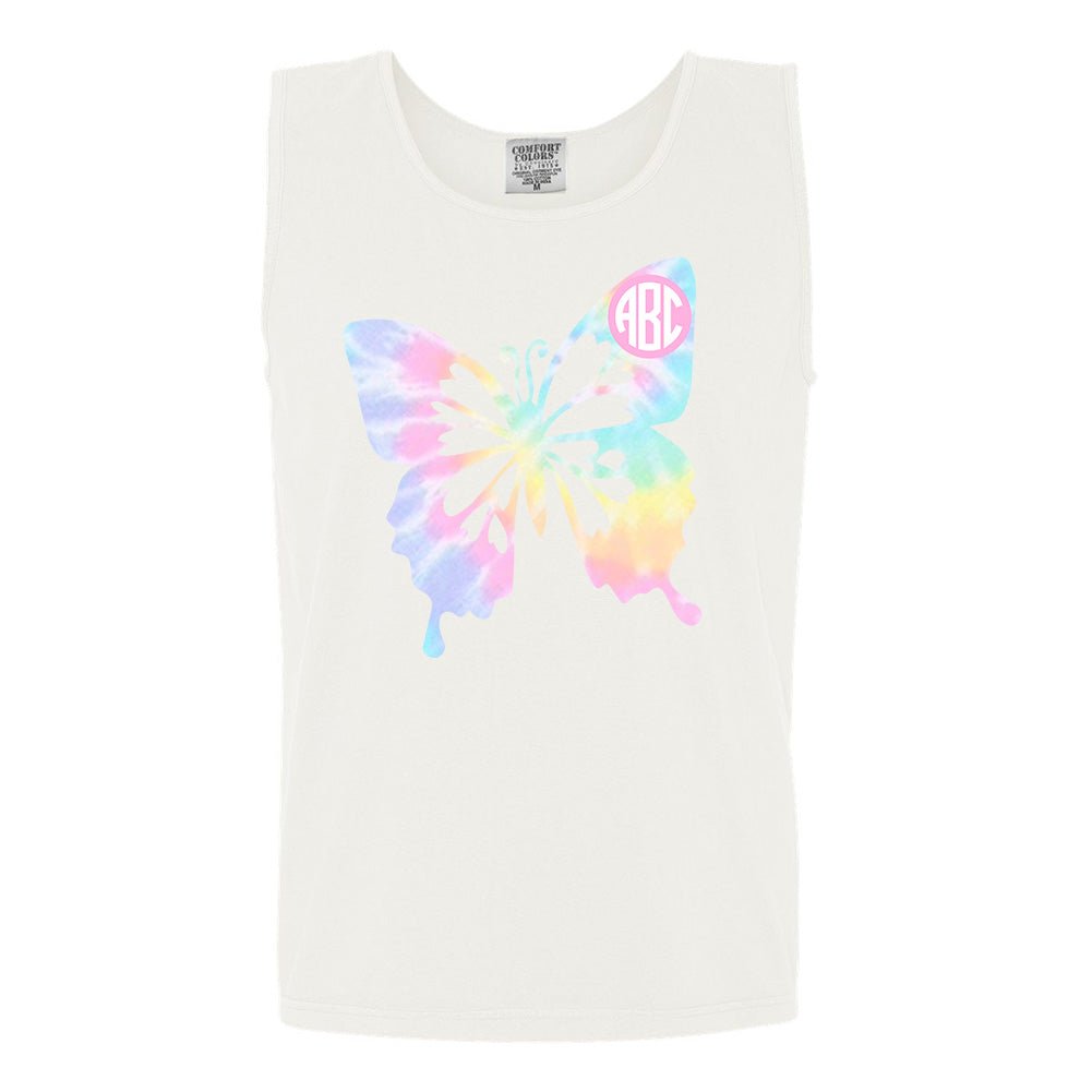 Monogrammed 'Tie Dye Butterfly' Comfort Colors Tank Top - United Monograms