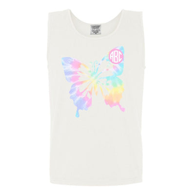 Monogrammed 'Tie Dye Butterfly' Comfort Colors Tank Top - United Monograms