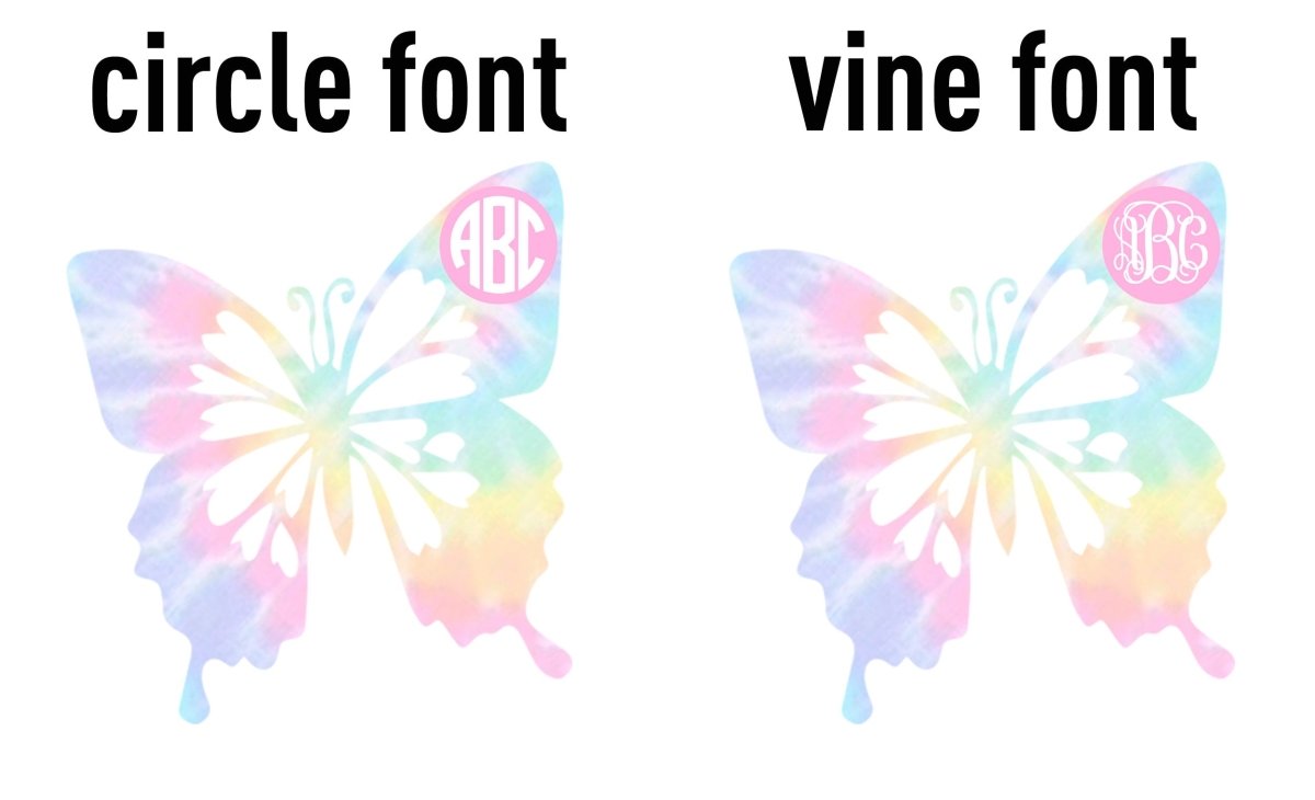 Monogrammed 'Tie Dye Butterfly' Crewneck Sweatshirt - United Monograms