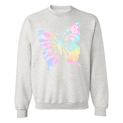 Monogrammed 'Tie Dye Butterfly' Crewneck Sweatshirt - United Monograms