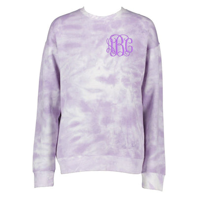Monogrammed Tie Dye Fleece Sweatshirt - United Monograms