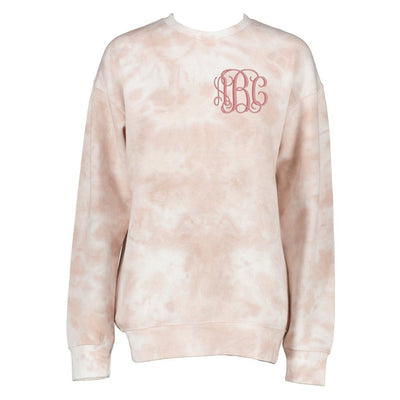 Monogrammed Tie Dye Fleece Sweatshirt - United Monograms