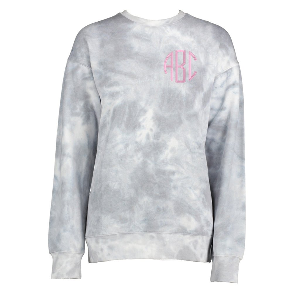 Monogrammed Tie Dye Fleece Sweatshirt - United Monograms