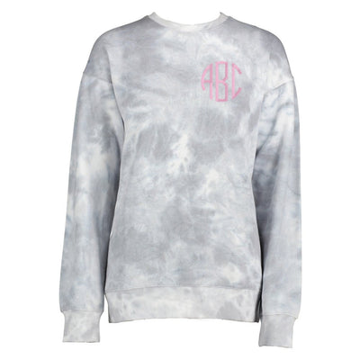 Monogrammed Tie Dye Fleece Sweatshirt - United Monograms