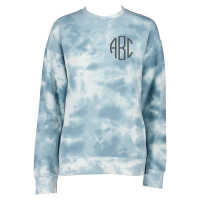 Monogrammed Tie Dye Fleece Sweatshirt - United Monograms