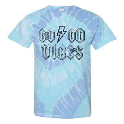 Monogrammed 'Tie Dye Good Vibes' T-Shirt - United Monograms