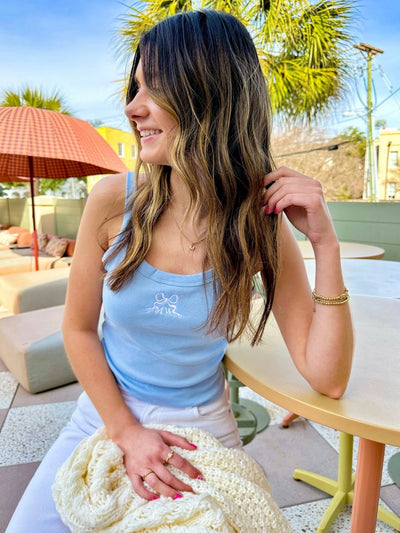 Monogrammed 'Tiny Bow' Baby Tank - United Monograms