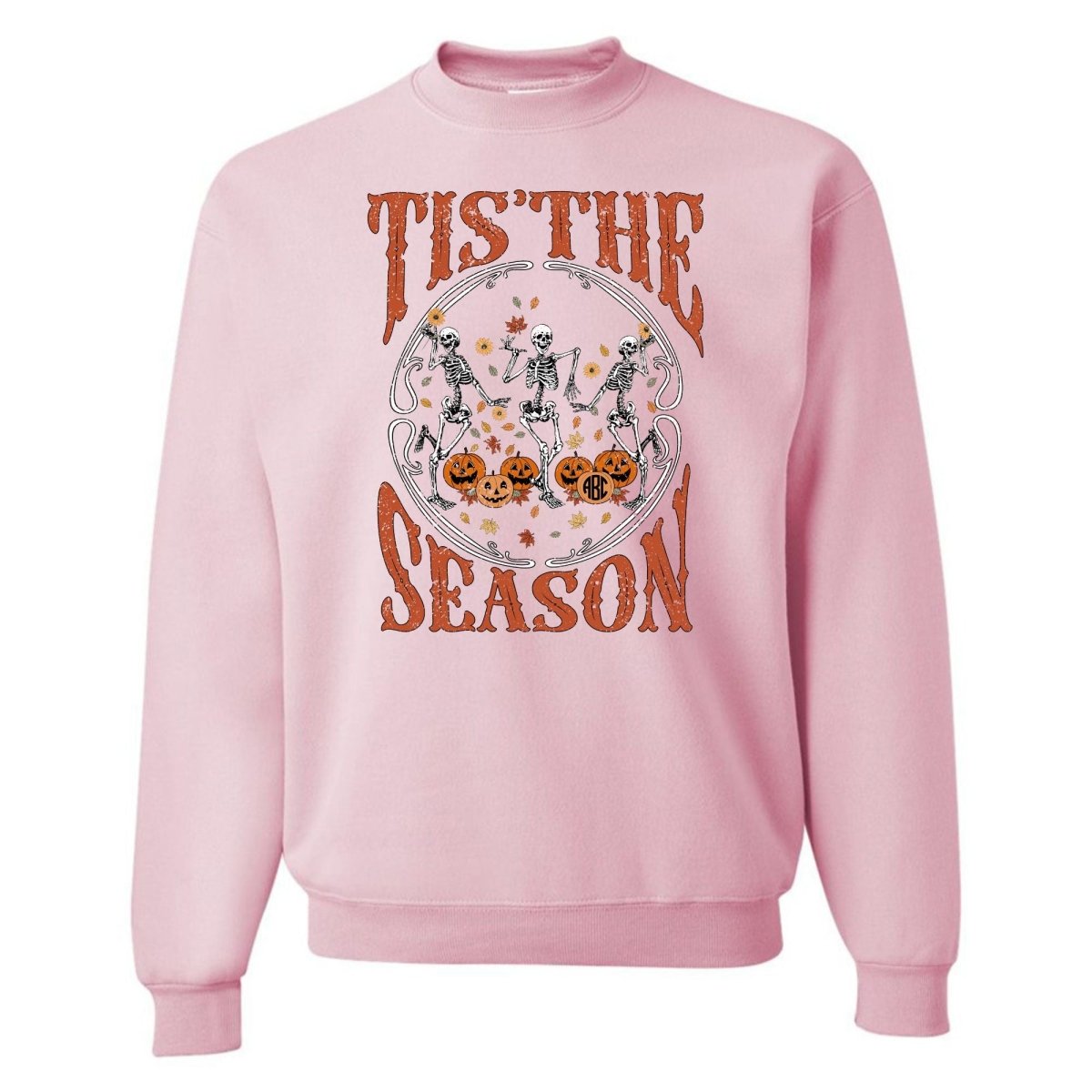 Monogrammed 'Tis The Season Skeletons' Crewneck Sweatshirt - United Monograms