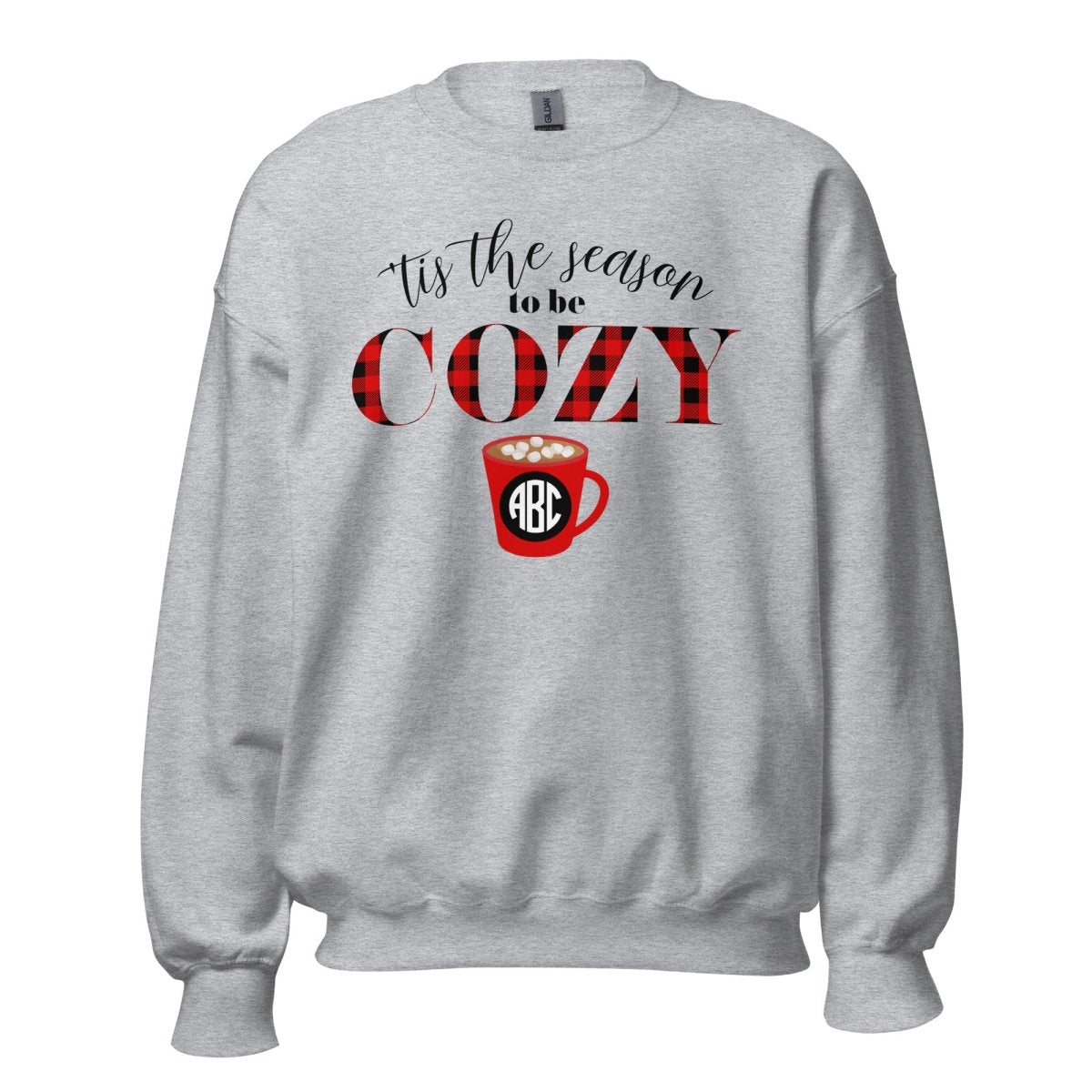 Monogrammed 'Tis The Season To Be Cozy' Crewneck Sweatshirt - United Monograms