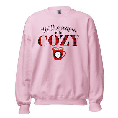 Monogrammed 'Tis The Season To Be Cozy' Crewneck Sweatshirt - United Monograms