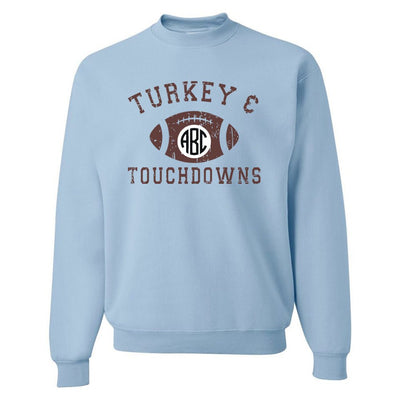 Monogrammed 'Turkey & Touchdowns' Crewneck Sweatshirt - United Monograms