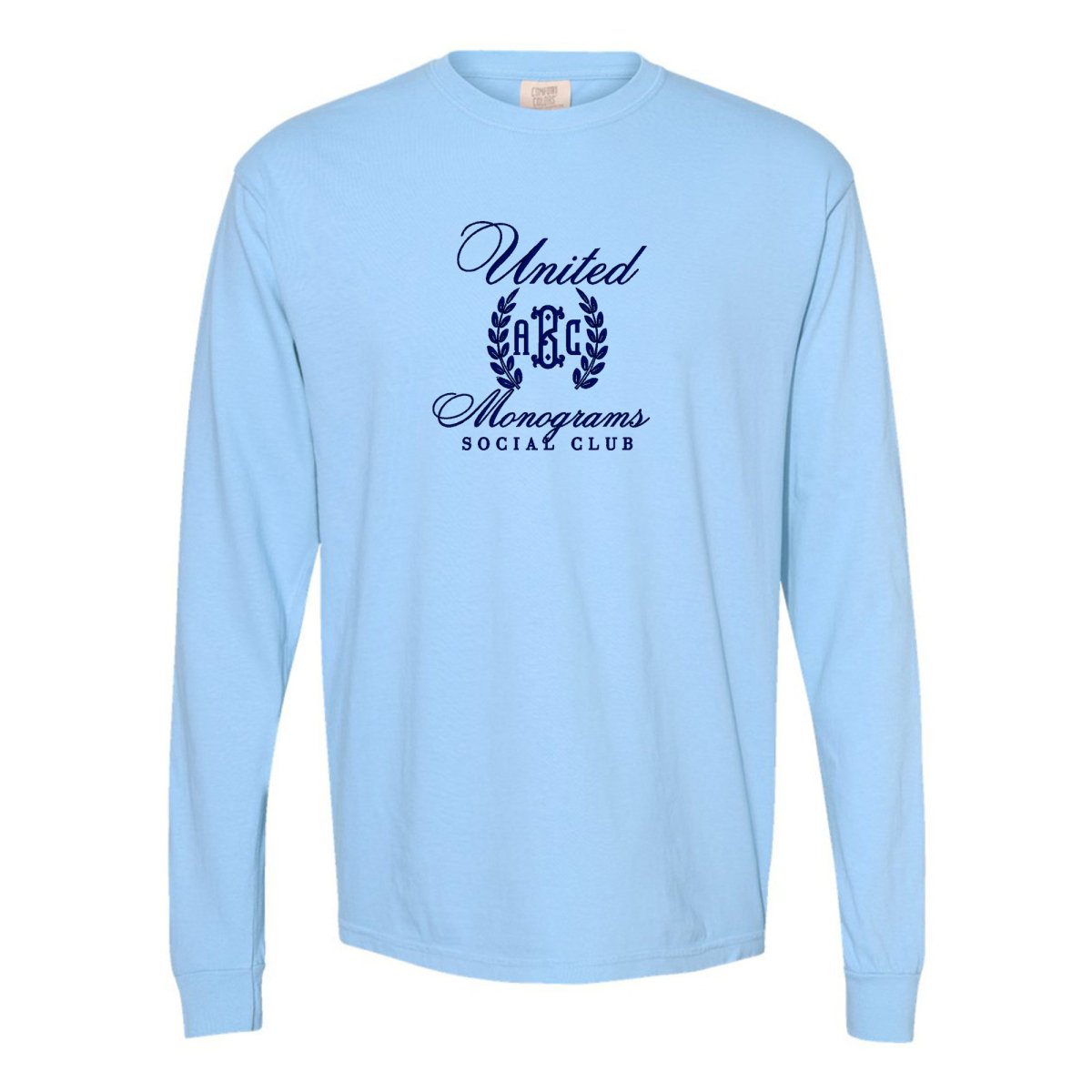 Monogrammed 'UM Social Club' Embroidered Long Sleeve - United Monograms